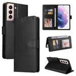 For Samsung Galaxy S21+ 5G GQUTROBE Skin Feel Magnetic Leather Phone Case(Black)