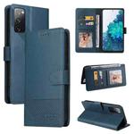 For Samsung Galaxy S20 FE GQUTROBE Skin Feel Magnetic Leather Phone Case(Blue)
