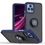 For T-Mobile REVVL 6 5G Q Shadow 1 Series TPU + PC Phone Case with Ring(Royal Blue)