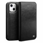 For iPhone 14 QIALINO Horizontal Flip Leather Phone Case (Black)