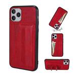 For iPhone 11 PU Leather Card Slot Phone Case (Red)