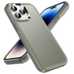 For iPhone 14 Pro Double Solid Color Armor Phone Case(Grey)