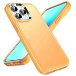 For iPhone 13 Pro Max Double Solid Color Armor Phone Case (Orange)