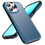 For iPhone 13 Double Solid Color Armor Phone Case(Blue)