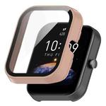 For Amazfit Bip3 / Bip3 Pro PC+ Toughened Film Fully Enclosed Protective Watch Case(Pink)