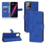 For T-Mobile Revvl 6 Pro 5G Skin Feel Magnetic Flip Leather Phone Case(Blue)