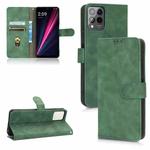 For T-Mobile Revvl 6 Pro 5G Skin Feel Magnetic Flip Leather Phone Case(Green)