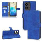For vivo Y77 Global Skin Feel Magnetic Flip Leather Phone Case(Blue)