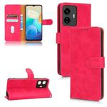 For vivo Y77 Global Skin Feel Magnetic Flip Leather Phone Case(Rose Red)