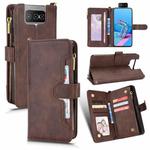 For ASUS Zenfone 7 Pro ZS671KS Litchi Texture Zipper Leather Phone Case(Brown)