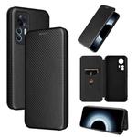 For Xiaomi 12T / 12T Pro / Redmi K50 Ultra Carbon Fiber Texture Flip Leather Phone Case(Black)