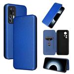 For Xiaomi 12T / 12T Pro / Redmi K50 Ultra Carbon Fiber Texture Flip Leather Phone Case(Blue)