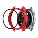 For Huawei Watch3 Pro New PC + Tempered Glass Integrated Protective Watch Case(Red)