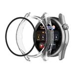 For Huawei Watch3 Pro New PC + Tempered Glass Integrated Protective Watch Case(Transparent White)