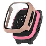 For Xplora X5 Play Children Watch PC + Tempered Glass Integrated Protective Watch Case(Pink)