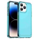 For iPhone 14 Pro Max Candy Series TPU Phone Case (Transparent Blue)