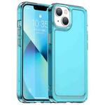 For iPhone 14 Candy Series TPU Phone Case (Transparent Blue)