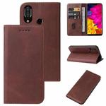 For Sharp Aquos S3 Magnetic Closure Leather Phone Case(Brown)