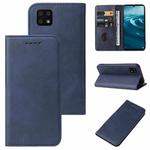 For Sharp Aquos Sense 6 SHG05 / SH-54B / Sense 6S / SHG07 Magnetic Closure Leather Phone Case(Blue)