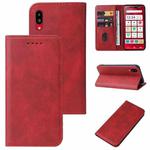 For Sharp Simple Sumaho 6A 201SH Magnetic Closure Leather Phone Case(Red)