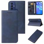 For Sharp Aquos V6 / V6 Plus / TCL 305 / 30 SE / 306 Magnetic Closure Leather Phone Case(Blue)