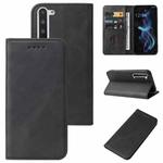 For Sharp Aquos R5G Magnetic Closure Leather Phone Case(Black)