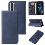 For Sharp Aquos R5G Magnetic Closure Leather Phone Case(Blue)