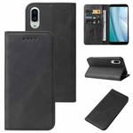 For Sharp Aquos Sense 3 Plus Magnetic Closure Leather Phone Case(Black)