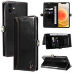 For iPhone 12 mini GQUTROBE RFID Blocking Oil Wax Leather Case (Black)