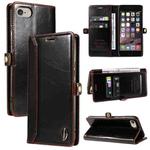 For iPhone SE 2022 / SE 2020 / 8 / 7 GQUTROBE RFID Blocking Oil Wax Leather Case(Brown)