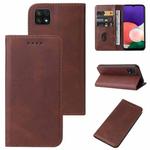 For Samsung Galaxy A22 5G JP Version Magnetic Closure Leather Phone Case(Brown)