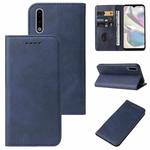 For Samsung Galaxy A70e Magnetic Closure Leather Phone Case(Blue)