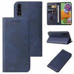 For Samsung Galaxy A90 5G Magnetic Closure Leather Phone Case(Blue)