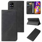 For Samsung Galaxy M31s Magnetic Closure Leather Phone Case(Black)