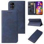 For Samsung Galaxy M31s Magnetic Closure Leather Phone Case(Blue)