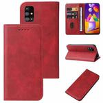 For Samsung Galaxy M31s Magnetic Closure Leather Phone Case(Red)