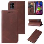 For Samsung Galaxy M51 EU Version Magnetic Closure Leather Phone Case(Brown)