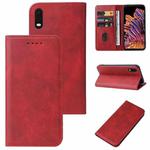 For Samsung Galaxy Xcover Pro Magnetic Closure Leather Phone Case(Red)