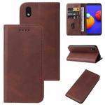 For Samsung Galaxy A01 Core / M01 Core Magnetic Closure Leather Phone Case(Brown)