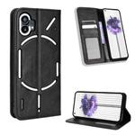 For Nothing Phone 1 Magnetic Buckle Retro Texture Leather Phone Case(Black)