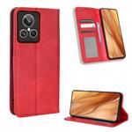 For Realme GT2 Explorer Master Magnetic Buckle Retro Texture Leather Phone Case(Red)