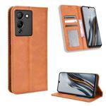 For Infinix Note 12 G96 Magnetic Buckle Retro Texture Leather Phone Case(Brown)