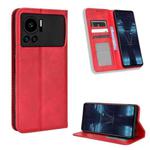 For Infinix Note 12 VIP Magnetic Buckle Retro Texture Leather Phone Case(Red)
