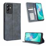 For Infinix Note 12i Magnetic Buckle Retro Texture Leather Phone Case(Blue)