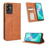 For Infinix Note 12i Magnetic Buckle Retro Texture Leather Phone Case(Brown)