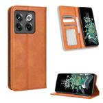 For OnePlus 10T 5G / Ace Pro 5G Magnetic Buckle Retro Texture Leather Phone Case(Brown)