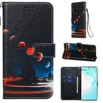 For Galaxy M80s Colored Drawing Pattern Plain Weave Horizontal Flip Leather Case with Holder & Card Slot & Wallet&Lanyard(Wandering Earth)