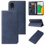For Samsung Galaxy A03 Core Magnetic Closure Leather Phone Case(Blue)