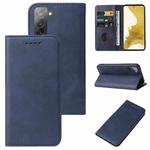 For Samsung Galaxy S22+ 5G Magnetic Closure Leather Phone Case(Blue)