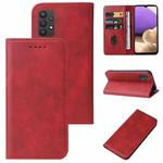 For Samsung Galaxy A32 4G / A32 Lite Magnetic Closure Leather Phone Case(Red)